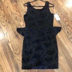 NWT Black Peplum Dress